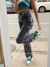 Load image into Gallery viewer, HEYounGIRL Brown Gray Tie Dye Print Harajuku Jeans Women Casual Skinny High Waist Pants Ladies Streetwear Denim Trousers Hip Hop