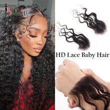 Load image into Gallery viewer, HD Lace Baby Hair Stripes Human Hair Baby Hair Edge 4 Pcs Body Wave Swiss Lace Hairline Baby Hair Strips For Women Ever Beauty