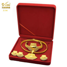 Load image into Gallery viewer, ANIID Dubai Plated Jewelry Set For Women Indian Earring and Necklace Nigeria Moroccan Bridal Accessorie Wedding Bracelet Gifts