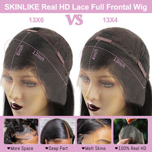 Load image into Gallery viewer, Wow Angel 36inch Water Wave 13x6 Full Frontal HD Lace Wigs 250% Curly Wigs HD Lace Front Human Hair Wigs Melt Skins For Woman