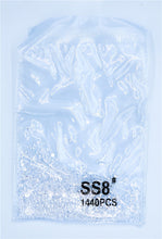 Load image into Gallery viewer, SS3-ss8 1440pcs Clear Crystal AB gold 3D Non HotFix FlatBack Nail Art Rhinestones Decorations Shoes And Dancing Decoration