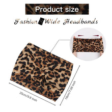 Load image into Gallery viewer, Yoga Headbands For Women's Hair Wide Thick Stretchy Boho African Turban Knotted Leopard Head Bands