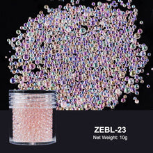 Load image into Gallery viewer, Crystal Tiny Glass Balls Rhinestones For Manicure Microbead Caviar Beads Nail Art Decorations DIY Charms 3D Nails Accessories