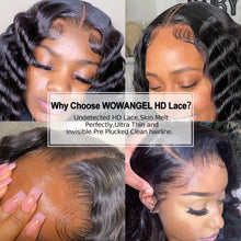 Load image into Gallery viewer, Wowangel 13x6 HD Lace Frontal Wig Loose Deep Wave Wigs Melt Skin 34inch HD Lace Front Human Hair Wig Brazilian Hair Pre Plucked