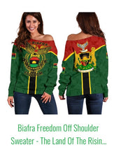 Load image into Gallery viewer, Biafra freedom women off shoulder
