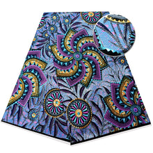 Load image into Gallery viewer, 2022 African Prints Fabric Golden Cotton Wax Fabric  Ankara High Quality Nigerian Wax6 Yards/pcs For Wedding Dresses Sewing