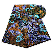 Load image into Gallery viewer, 2022 African Prints Fabric Golden Cotton Wax Fabric  Ankara High Quality Nigerian Wax6 Yards/pcs For Wedding Dresses Sewing