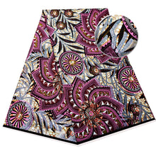 Load image into Gallery viewer, 2022 African Prints Fabric Golden Cotton Wax Fabric  Ankara High Quality Nigerian Wax6 Yards/pcs For Wedding Dresses Sewing
