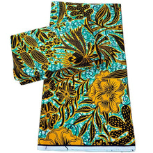 Load image into Gallery viewer, African Ankara fabric 100% cotton Wax Africain real wax Nigerian Print wax Fabric 6Yard for dresses fabric
