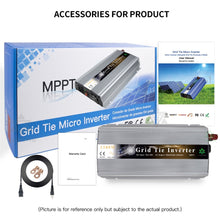 Load image into Gallery viewer, Micro 1300W Solar Inverter MPPT On Grid Tie inverter Pure Sine Wave  18V 24V 36V DC To 110V 220V AC For Wind Generator Battery