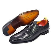 Load image into Gallery viewer, Big Size 6-13 Handmade Mens Oxford Shoes Genuine Leather Crocodile Print Men's Dress Shoes Classic Business Formal Shoes for Men