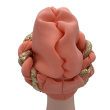 Load image into Gallery viewer, Latest African Auto Geles Headtie Already Made Headties Shinning Sequins Turban Cap for Women Ready Female Head Wraps