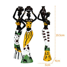 Load image into Gallery viewer, Vilead African Statues Resin Figurines Candle Holder Interior Home Decoration Crafts Ornaments for Living Room Bedroom Table