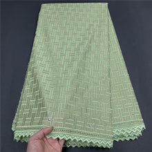 Load image into Gallery viewer, MIQIER 2021High Quality African Nigerian Tulle Lace Fabric Dress Swiss Cotton Damask Guipure Formal Prom Party Gown 5yards
