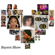 Load image into Gallery viewer, SOMESOOR Big Engraved Afro Ethnic Comb Design Wooden Drop Tribal Earrings With Hollow African Map Pattern For Black Women Gifts