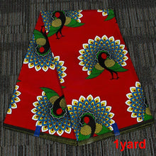 Load image into Gallery viewer, Chzimade Peacock Flower Prints Real Wax Fabric Ankara African Cotton Batik Fabric For Women Dress Diy Making Crafts