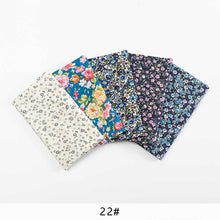 Load image into Gallery viewer, 25*25cm /Pc Vintage Printed Patchwork Fabrics Doll Handmade Accessories Floral Cotton Fabrics For DIY Quilting Crafts TJ0537-2