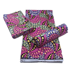 Load image into Gallery viewer, 2022 Cheapest Price Best Quality African Fashion Golden Wax Fabrics Nigerian Golden Ankara Printed Wax Materials 6 Yards/pcs