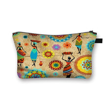 Load image into Gallery viewer, African Woman Print Cosmetic Bag Afro Ladies Makeup Bags Fashion Girls Cosmetic Case Portable Lipstick Storage Bags for Travel