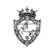 Load image into Gallery viewer, Retro Lion Shield Crown Animal Brooches Fashion Men's Suit Shirt Collar Needle Badge Lapel Pins Jewelry Men Clothing Accessories