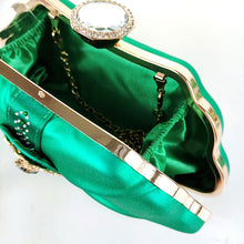 Load image into Gallery viewer, QSGFC Lastest Noble and Elegangt Fashionable Special Style Ladies Shoes and Bag Set in Green Color for Party and Wedding