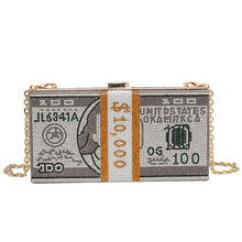 Load image into Gallery viewer, Women Crystal Chain Bag Ladies Diamond Clutch Bags Women's Evening Party Wedding Dinner Purses Female Hasp Painting Woman Flap