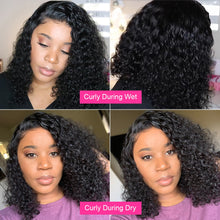 Load image into Gallery viewer, Nicelight Brazilian Water Wave Lace Front Wigs Remy Pre-Plucked Curly Lace Frontal Wigs Human Hair Wet And Wavy Short Bob Wigs
