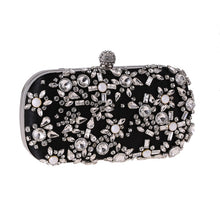 Load image into Gallery viewer, Women's Evening Clutch Bag Party Purse Luxury Wedding Clutch For Bridal Exquisite Crystal Ladies Handbag Apricot Silver Wallet