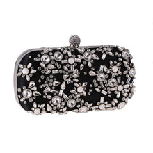 Load image into Gallery viewer, Women's Evening Clutch Bag Party Purse Luxury Wedding Clutch For Bridal Exquisite Crystal Ladies Handbag Apricot Silver Wallet