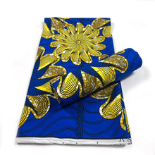 Load image into Gallery viewer, African wax print Fabric 6yard Ankara material 100%cotton Nigerian fabric real batik 6 yards For women dresses