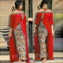 Load image into Gallery viewer, Mr Hunkle Leopard Loose Bodycon Fashion outdoor WomenMaxi  Dress Leisure Patchwork Strapless Sexy Ethnic Style African vestidos