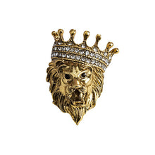 Load image into Gallery viewer, Retro Lion Shield Crown Animal Brooches Fashion Men's Suit Shirt Collar Needle Badge Lapel Pins Jewelry Men Clothing Accessories