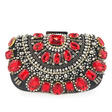 Load image into Gallery viewer, Women's Evening Clutch Bag Party Purse Luxury Wedding Clutch For Bridal Exquisite Crystal Ladies Handbag Apricot Silver Wallet