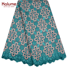 Load image into Gallery viewer, African Cotton Lace Fabric Embroid 5 Yards Nigerian Cotton Lace Fabric High Quality For Sewing Women Party Dress Cloth H983