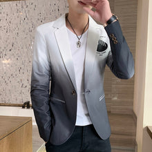 Load image into Gallery viewer, Blazer men New Male Gradient suit jacket Masculino Korean Style slim fit Casual Men fashion trend dress jacket