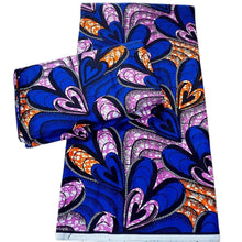 Load image into Gallery viewer, African Ankara fabric 100% cotton Wax Africain real wax Nigerian Print wax Fabric 6Yard for dresses fabric