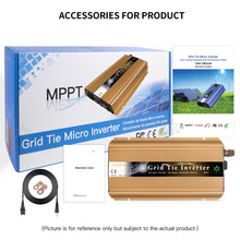 Load image into Gallery viewer, Micro 1300W Solar Inverter MPPT On Grid Tie inverter Pure Sine Wave  18V 24V 36V DC To 110V 220V AC For Wind Generator Battery