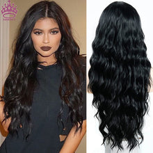 Load image into Gallery viewer, AZQUEEN Synthetic Wig for Women Long Pink Wigs Water Wave Heat Resistant Middle Part Natural Hair Wig Cosplay Wigs