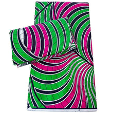 Load image into Gallery viewer, African Ankara fabric 100% cotton Wax Africain real wax Nigerian Print wax Fabric 6Yard for dresses fabric