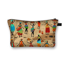 Load image into Gallery viewer, African Woman Print Cosmetic Bag Afro Ladies Makeup Bags Fashion Girls Cosmetic Case Portable Lipstick Storage Bags for Travel