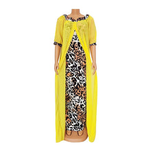 Load image into Gallery viewer, Mr Hunkle Leopard Loose Bodycon Fashion outdoor WomenMaxi  Dress Leisure Patchwork Strapless Sexy Ethnic Style African vestidos