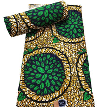 Load image into Gallery viewer, African Ankara fabric 100% cotton Wax Africain real wax Nigerian Print wax Fabric 6Yard for dresses fabric