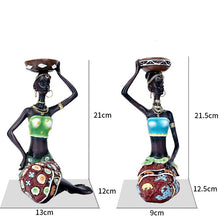 Load image into Gallery viewer, Vilead African Statues Resin Figurines Candle Holder Interior Home Decoration Crafts Ornaments for Living Room Bedroom Table