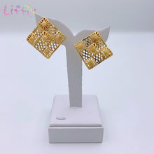 Load image into Gallery viewer, Liffly Dubai Gold Jewelry Sets for Women Big Necklace African Beads Jewelry Set Nigerian Bridal Wedding Costume Jewelry