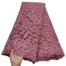 Load image into Gallery viewer, White French Sequin Tulle Lace Fabric 2021 Blue Hot Sale Nigerian Mesh Lace Fabric 5Yards African Lace Fabric For Wedding Party