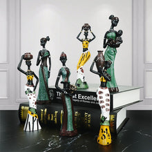 Load image into Gallery viewer, Vilead African Statues Resin Figurines Candle Holder Interior Home Decoration Crafts Ornaments for Living Room Bedroom Table
