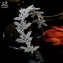Load image into Gallery viewer, Fashion Bride Headband Crystal Leaf Hair Band, ASNORA Bridal Crown Tiaras ,Hair Accessories Wedding ,Wedding Accessories A01006