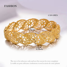 Load image into Gallery viewer, Bangls 4Pcs/lot Ethiopian Africa Gold Color Bangles For Women Flower Bride Bracelet African Wedding Jewelry Middle East Items