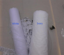 Load image into Gallery viewer, White Ivory 4 Meters Long Full Edge Lace Wedding Veil One Layer Tulle Bridal Veil with Comb Wedding Accessories Veu Velo Noiva