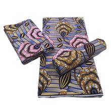 Load image into Gallery viewer, 2022 Cheapest Price Best Quality African Fashion Golden Wax Fabrics Nigerian Golden Ankara Printed Wax Materials 6 Yards/pcs